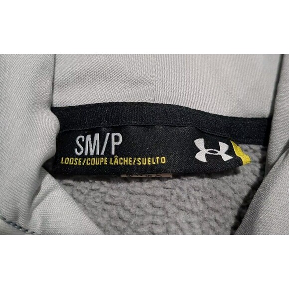 Under Armour Rival Hoodie Short Sleeve Coach's Gray Big Logo UA SMALL NWOT - Picture 6 of 9